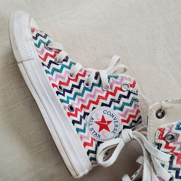 Converse Chevron Hightop Shoes kids 12 - Picture 2 of 8
